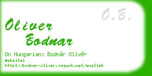 oliver bodnar business card
